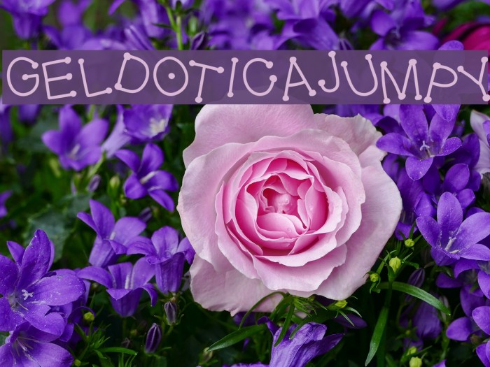 GelDoticaJumpy Font examples