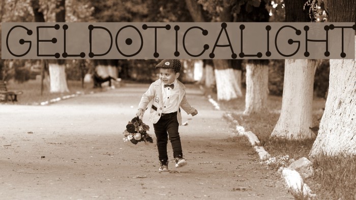 GelDoticaLight Font examples