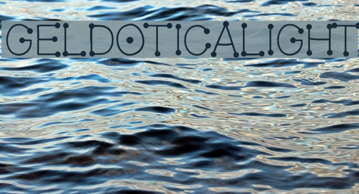 GelDoticaLight Font examples