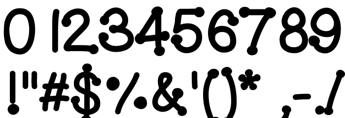 GelDoticaLowerCaseThick Font OTHER CHARS