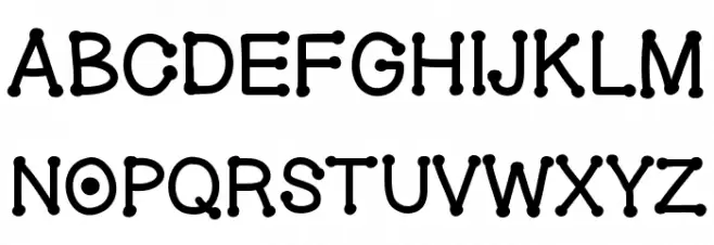 GelDoticaLowerCaseThick フォント 大文字