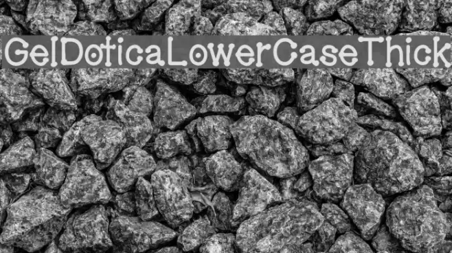 GelDoticaLowerCaseThick Fonte examples