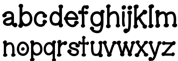 GelDoticaLowerCaseThick Font LOWERCASE