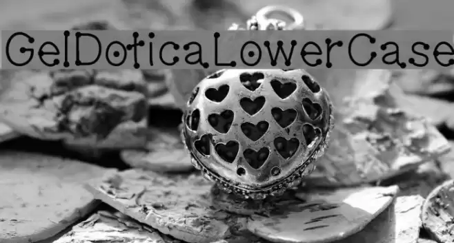 GelDoticaLowerCase Font examples