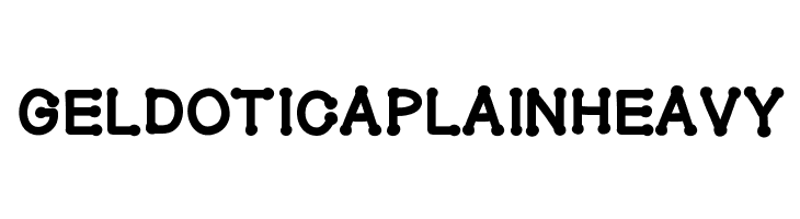 GelDoticaPlainHeavy Font
