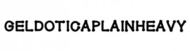 GelDoticaPlainHeavy  Frei Schriftart Herunterladen