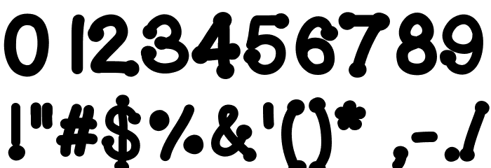 GelDoticaPlainHeavy Font OTHER CHARS