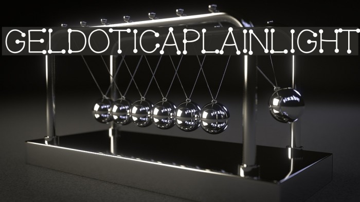 GelDoticaPlainLight Font examples