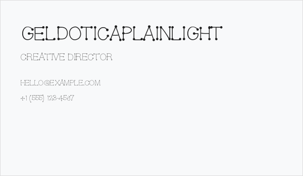 GelDoticaPlainLight Business Card