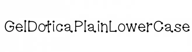GelDoticaPlainLowerCase  Frei Schriftart Herunterladen