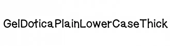 GelDoticaPlainLowerCaseThick  免费字体下载