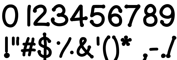 GelDoticaPlainLowerCaseThick Font OTHER CHARS