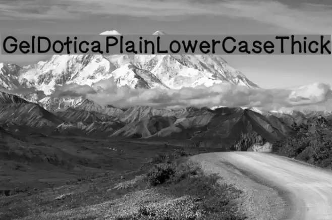 GelDoticaPlainLowerCaseThick Fonte examples