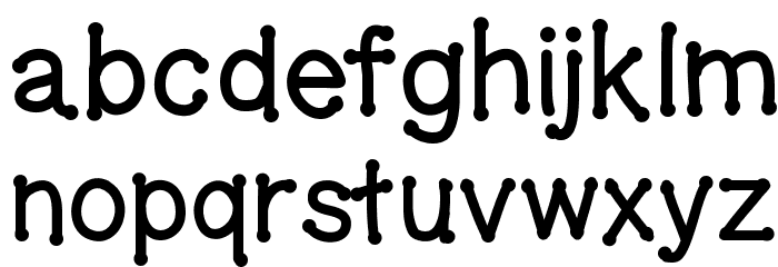 GelDoticaPlainLowerCaseThick Font LOWERCASE