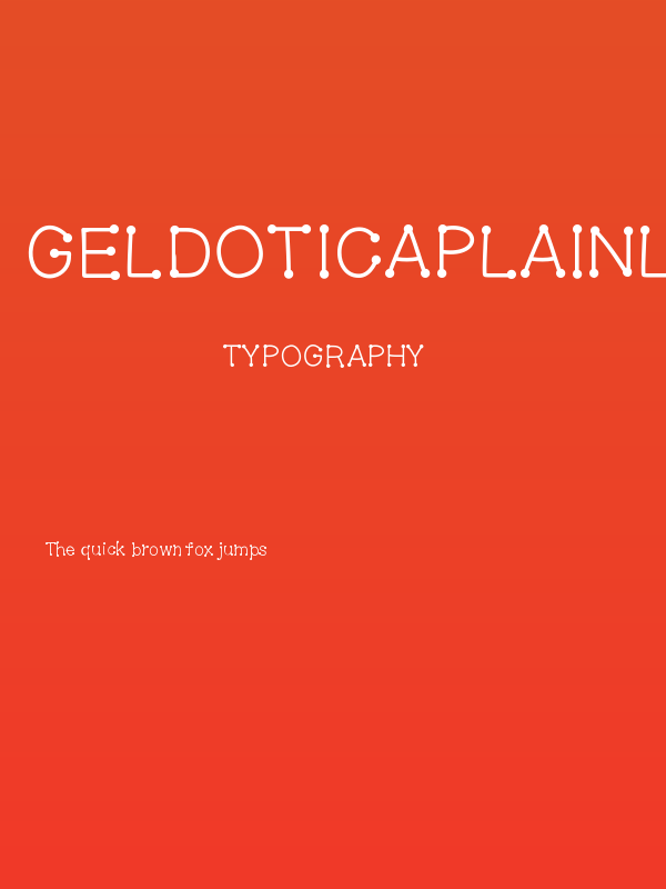 GelDoticaPlainLowerCase Poster