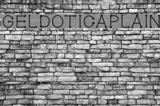 GelDoticaPlain Font examples