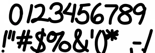 GelPen Font OTHER CHARS