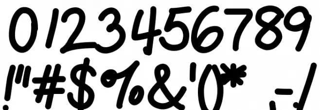 GelPen Font OTHER CHARS