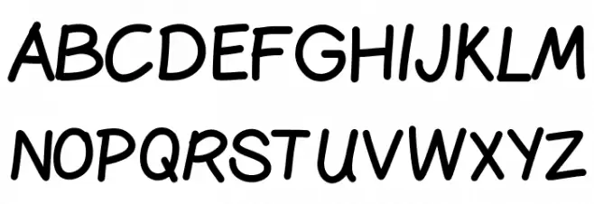 GelPen フォント 大文字