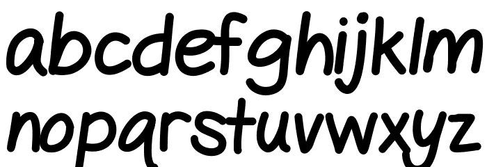 GelPen Schriftart Kleinbuchstaben