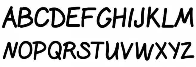 GelPen Schriftart Groß