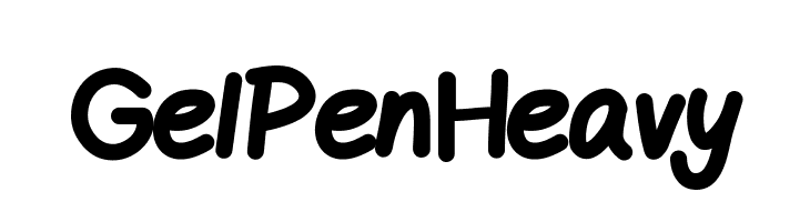 GelPenHeavy Font