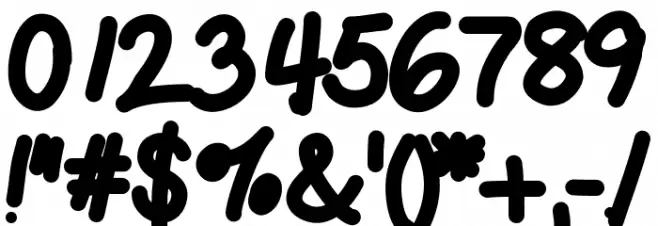 GelPenHeavy Font OTHER CHARS