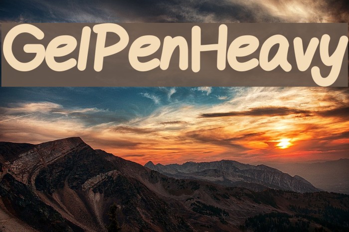 GelPenHeavy Font examples