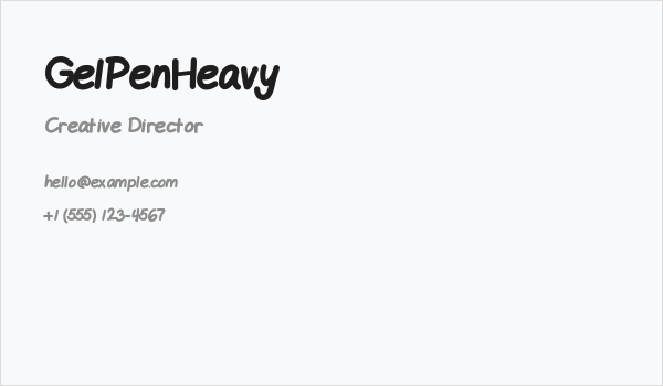 GelPenHeavy Business Card