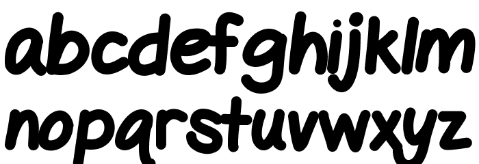 GelPenHeavy Font LOWERCASE