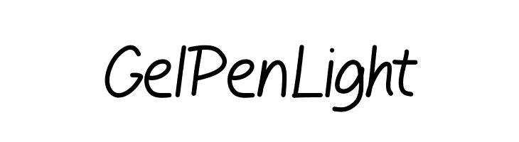 GelPenLight Font
