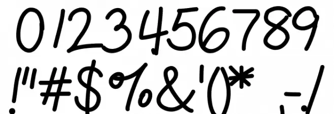 GelPenLight Font OTHER CHARS