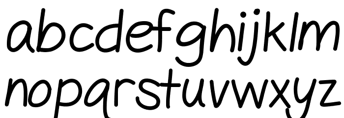 GelPenLight Font LOWERCASE