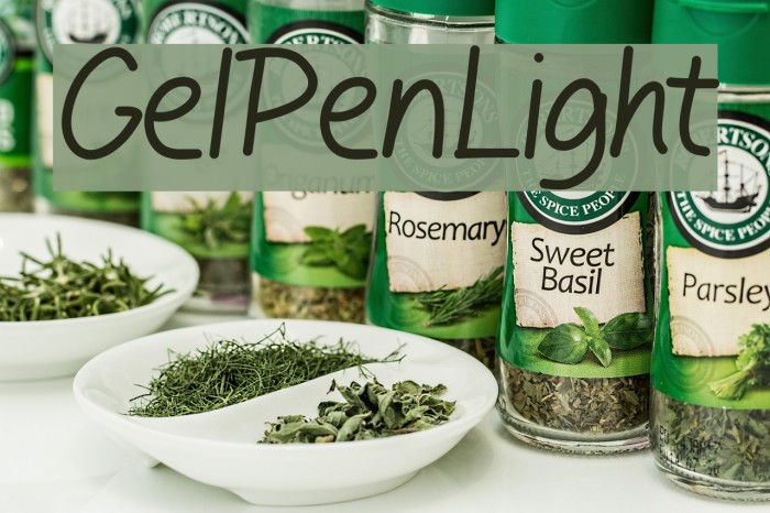 GelPenLight Font examples