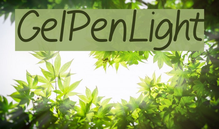 GelPenLight Font examples