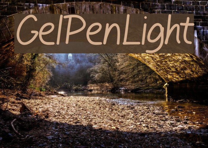 GelPenLight Font examples