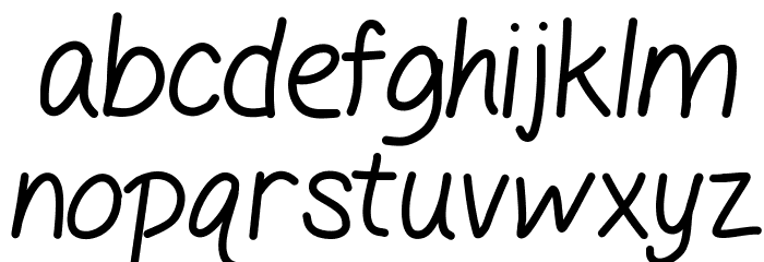 GelPenLight Font LOWERCASE