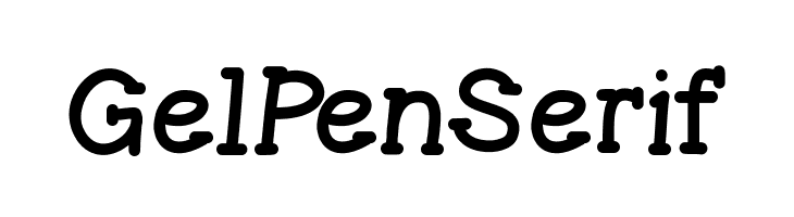 GelPenSerif Шрифта