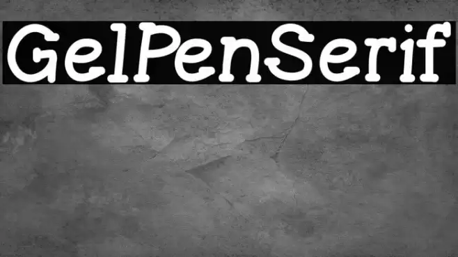 GelPenSerif Fuentes examples