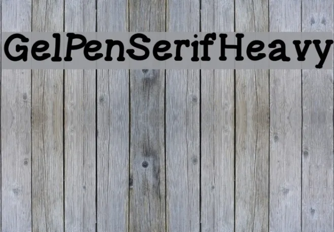 GelPenSerifHeavy Example 2