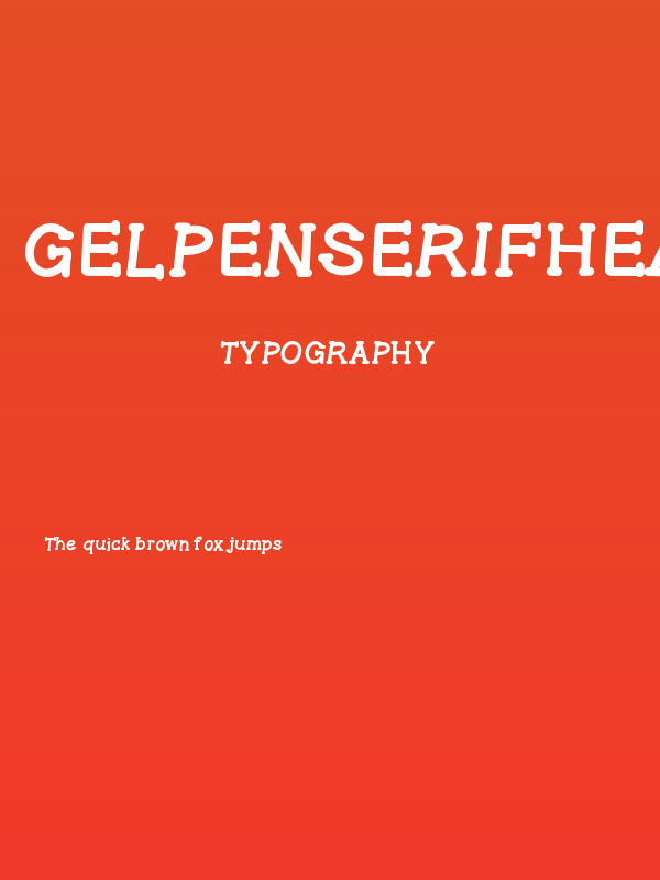 GelPenSerifHeavy Poster