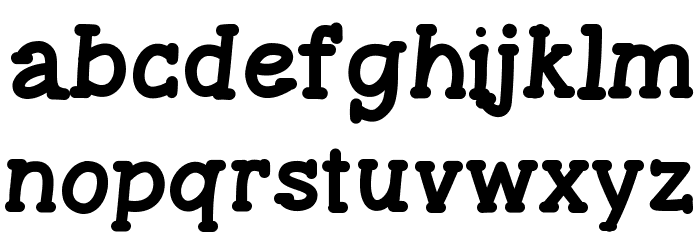 GelPenSerifHeavy Font LOWERCASE