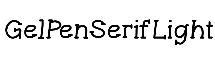 GelPenSerifLight Font