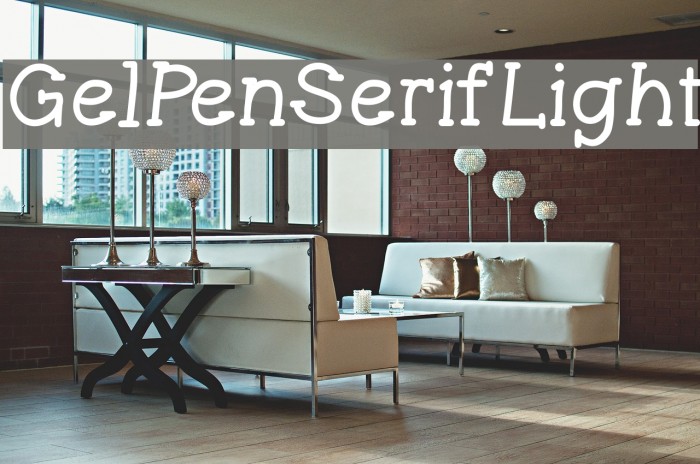GelPenSerifLight Schriftart examples