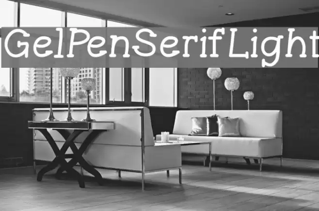 GelPenSerifLight Schriftart examples