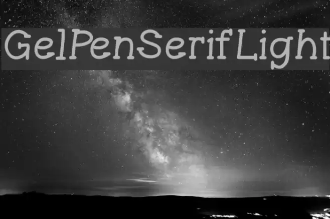 GelPenSerifLight Schriftart examples