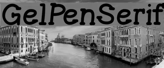 GelPenSerif Font examples