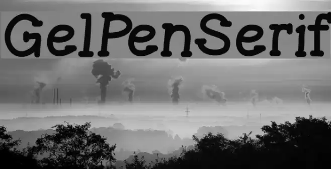 GelPenSerif Font examples