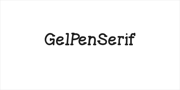 GelPenSerif Logo
