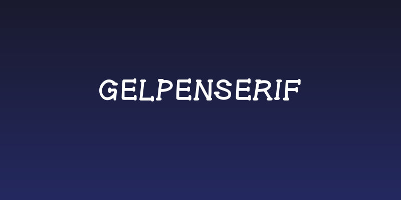GelPenSerif Social Header